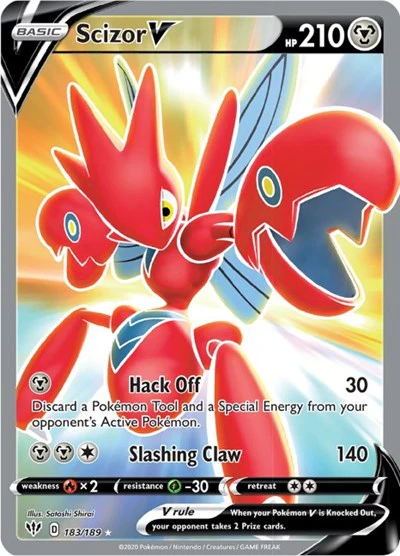 SWSH03: Scizor V (Full Art) (Holofoil)