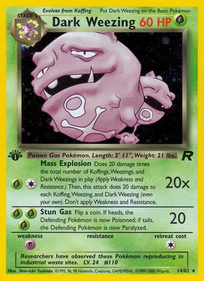 TR: Dark Weezing (14) (1st Edition Holofoil)