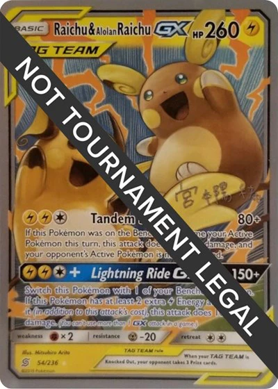 WCD: Raichu & Alolan Raichu GX - 2019 (Haruki Miyamoto)
